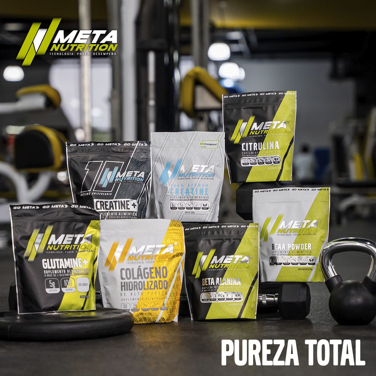 BCAA Powder Meta Nutrition | BCAAs de  Alta Pureza, sin sabor 60 servicios.