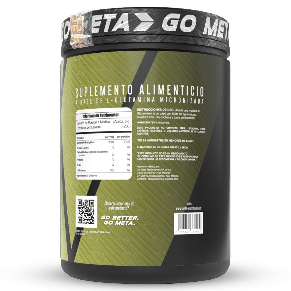 Glutamine+ De Alta Pureza 1000g, 200 Servicios.