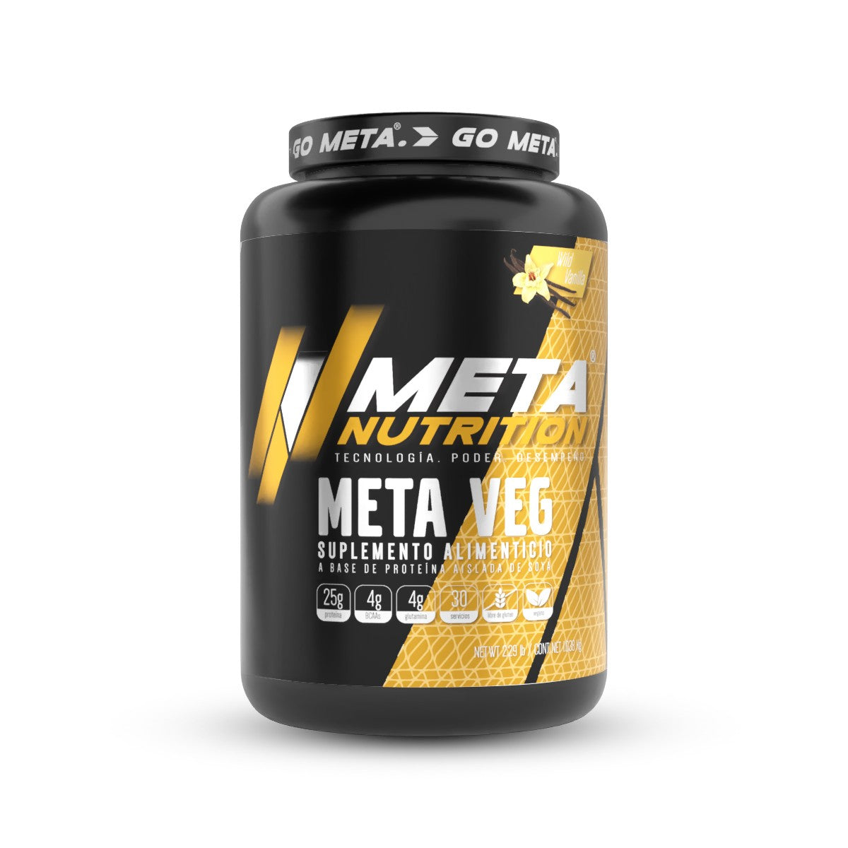 Meta Veg Meta Nutrition- Proteína Vegana Aislada e Hidrolizada, 2.29 lb 30 servicios