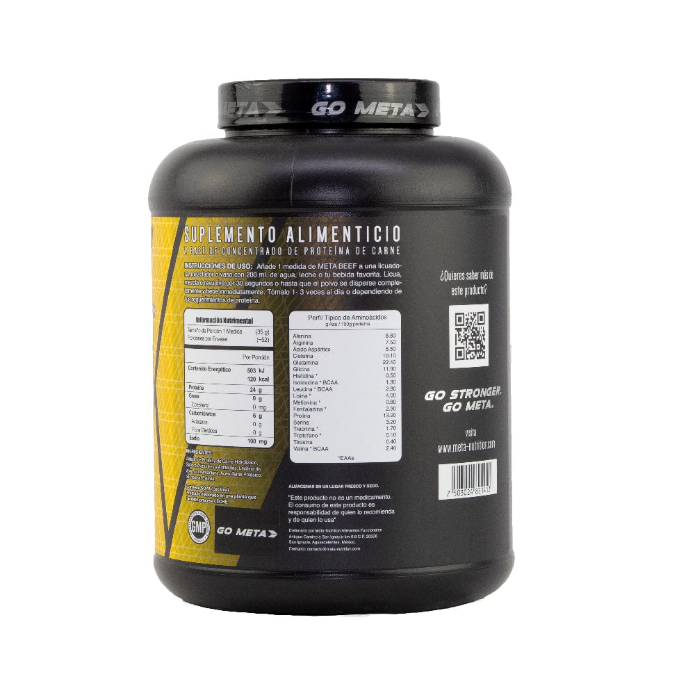 Meta Beef, proteína Aislada e Hidrolizada 4 lb