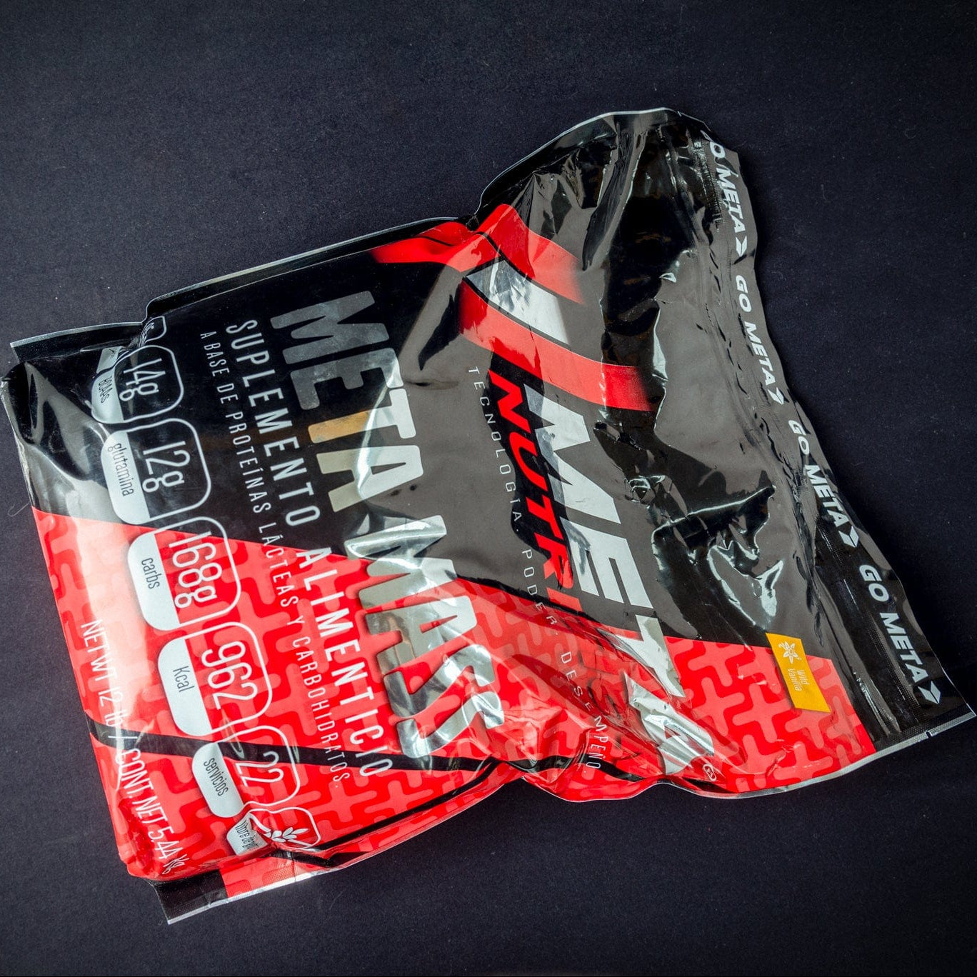 Meta Mass 12 lb. Ganador alto en proteína.